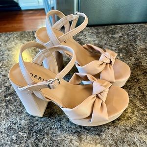 Torrid soft knot heeled platform .